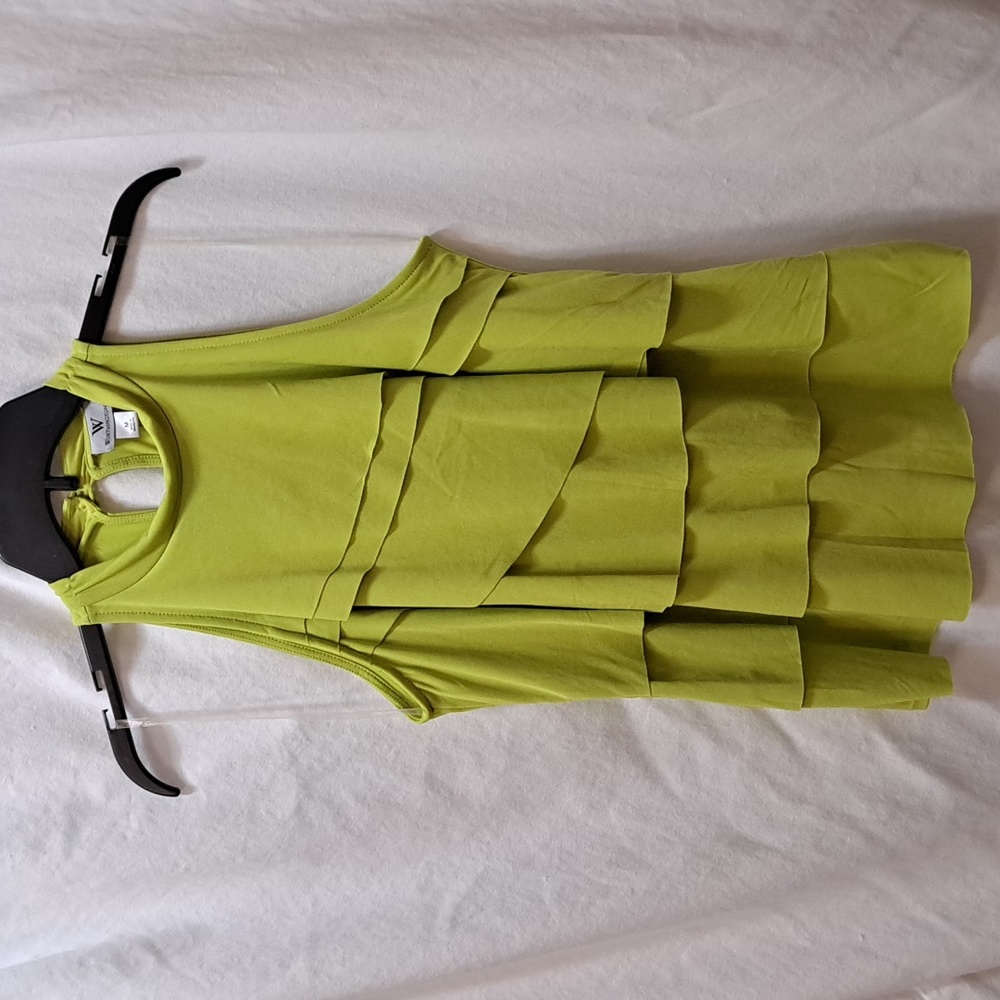 NWT Worthington Women's Sleeveless Top Sz Med Lime Green/Yellow Color